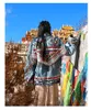 Boho inspirado denim jaqueta mulheres embelezado denim jaqueta casaco 2019 bohemian gypsy bomber jacke outwear feminino chaqueta