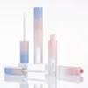 空のリップ光沢の管ピンクの青い勾配のリップ釉薬チューブのDIYの口紅化粧品の梱包容器50pcs /ロット
