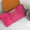 Brelok Portfele Wielokolorowy Skórzany Breloczek Modny Posiadacz Karty 6 Kluczy Portfel Męski I Damski Klasyczna Okładka Mini Pochette Pur226j