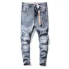 Großhandels-Mode Streetwear Herren Jeans Destroyed Ripped Design Bleistift Denim Hosen Knöchel Skinny Männer Ganzkörperjeans Knöchellange Hose