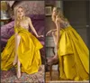 Żółte sukienki balowe długie 2020 elegancka linia paolo sebastian specjalna okazja formalna impreza noszenie wieczornych suknie242x
