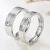 NEU UNISEX TITANIUM Edelstahl endloser Liebe Strass Liebhaber Finger Ring Guys Vintage Diamantringe für Paar Schmuck Großhandel