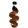Unprocessed Brazilian Ombre Hair Body Wave Straight Remy Hair Weaves 1B/30 Double Wefts High Quality Free Shipping