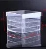 Acrylic Rose Flower Box Multi Function Organizer Holder Makeup Case Kosmetiska Verktyg Hållare Alla hjärtans gåva KKA7894