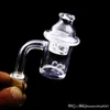 Cam bonglar için Carb Cap ve Terp İnci Kadın Erkek 10mm 14mm 18mm Ortak 90 Derece Spinning ile 1pcs Kuvars Banger Tırnak