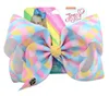 8 inch bow Girls hair bows Flowers Rainbow Mermaid Design Girl Clippers Clips JOJO SIWA Accessory