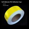 5CM*50M PVC Self-Adhesive Reflection Traffic Signal High Visibility Fluorescent Yellow Reflective Warning Tape Sticker For Van Car Traffic Sign