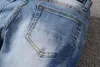 Mode Heren Jeans Runway Slim Racer Biker Jeans #1153 Hiphop Skinny Mannen Denim Ripped Joggers Broek Mannelijke Rimpel Jean broek