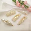 Perły Snap Barrette Eleganckie klipy do włosów Kijka do włosów Pearl Hairclip Tool Floral Girls Heatwear Moda Akcesoria do włosów 16 Wzory DW4179