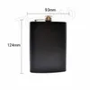 New 8oz flasks de quadril aço inoxidável álcool preto licor flask campo de flask outdoor flasks de cozinha T2I5682