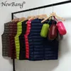 Newnewbang primavera casais em v-pescoço homem ultra iluminação para baixo colete zipper waistcoat liner colete portátil portátil