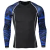 Running jerseys 2021 Zomer herfst Male t-shirt panty's Lange mouw Tops TEES MANNEN Compressie shirt Fitness Quick Drying Sports T