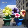 Large Simulation Inflatable Plants Artificial Potted Flower 3.5m Height Sunflower Model For Amusement Park And Music Festival Decoration