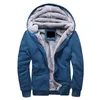 Hot Sale Men's Hooded Casual Brand Hoodies Clothing Wool Liner Mens Winter Thickened Warm Coat Male M-4XL Sweatshirts Outwear