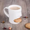 Ceramic Biscuit Cups Ceramic Mugs Coffee Cup Creative Coffee Cookies Milk Dessert Tea Cups Bottom Storage Mugs 4styles GGA2603