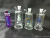 Accessoires de bangs en verre de narguilé multi-motifs ﾠ, Pipe colorée fumant des tuyaux en verre incurvés tuyaux de brûleur à mazout conduites d'eau Dab Rig Bongs en verre P