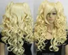 Hot Venda Loira Clipe em 2 Ponytail Pigtail Curly Mulheres Cosplay Wig Wigs