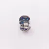 Andy Jewel Authentique Perles en Argent Sterling 925 Bleu Cosmic Stars Charm Charms Convient au Style Européen Pandora Bijoux Bracelets Collier 791286NSBMX