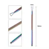 bng 2 way rainbow nail art tools stainless steel essential cuticle spoon pusher pedicure manicure care cleaner