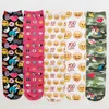 Belle impression 3D Chaussettes Motif Chat Bonbons Chips Donut Chaussettes Beaucoup Conception Double Face Impression Chaussettes Longueur 42 CM Bande Dessinée SOX