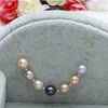 Zhboruini Pearl Jewelry Natural Freshwater Pearl Pearl Multicolour Pearl Naszyjnik 925 Srebrny biżuteria dla kobiet J190528