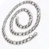 För Father Gifts 12mm 26mm Pure Silver Rostfritt stål NK -kedja Figaro Link Chain Halsband för herrgåvor smycken