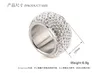 Titanium Stainless Steel Iced Out Diamond Womens Finger Ring Band White Crystal Wedding Engagement Bride Bridal Band Ring Jewelry for Women Wholesale