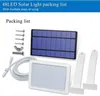 800lm Solar Garden Light 48leds IP65 Integra Split Solar Street Lights Lampada da parete solare per esterni ad angolo regolabile