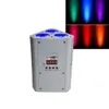 8st med flycase uppladdningsbart batteridriven mini LED par ljus 3 * 18W trådlös kilupplysande part DJ bröllopsdekorationer