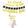 2019 Graduation Party Banner Decorações Congials Giad Banner "estamos muito orgulhosos de você" Chapéus da graduação Decorações VT0044