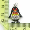 Jinglang minúsculo pinguim charme para jóias fazendo e artesanato charme charme liga de zinco enamel pinguim 30pcs