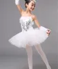 Nya Barnflickor Ballerina Klänning Stage Slitage Vit Swan Lake Ballet Kostymer Barn Strap Dance Wear Costume Danse Classique Enfant