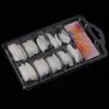 100 stks Natural / Clear French Acrylic False Nail Art Fingernail Full / Half Tips Box voor Finger Plastic Manicure Art Tools