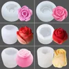 Moule en silicone Rose, gâteau en mousse, fleur, boule de glace en forme de cœur, outil de fabrication de bougies de savon faites à la main
