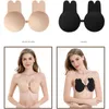 Women Rabbit Ear Chest Stickers push up hasp Anti-sag Paste Invisible Silicone Bra Adhesive Bras Breast Pads Nipple Covers 50pcs LJJA2969