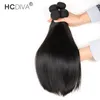 HCDIVA Brazilian Virgin Human Hair Bundle Straight Hair Weaving Extensions 1 3 4 10 Pcs /Lot Factory Wholesale Price 2020 Free LashesGift