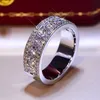 Bling Zircon Ring Gold Silver Color Hip Hop Rings for Women Men Fashion Wedding Engagement Jewelry Best Gift