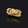 18k gouden enkele tanden grillz braces Punk Hip Hop Crown Cross Gun Dental Mouth Vampire Fang Grills Tooth Cap Cosplay Play Party Rapper Body Sieraden Geschenken Groothandel