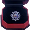 Ultimo design dell'anello fiore del sole S925 argento perla d'acqua dolce 9-11 mm cultura perla squisito regalo di gioielli di fascia alta (senza perla)