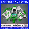 طقم لياماها TZR250RR RS TZR250 92 93 94 95 96 97 245HM.49 TZR 250 3XV YPVS TZR 250 hot sale green 1992 1993 1994 1995 1996 1997 Fairing