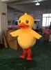 2018 haute qualité chaude adorable grand costume de mascotte de canard en caoutchouc jaune dessin animé performant taille adulte