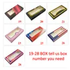 ELB016 one pair or Two pair Lash Paper Box fake eyelashes empty boxes eyelash color spare box with tray Logo free
