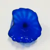 OEM mond geblazen borosilicaat blauwe lampen bloem plaat ambachtelijke Amerikaanse stijl arts glazen platen muur kunst