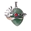 Fox Dancer Crystal Mask Pendant (Silver) Women's Fashion Elegant Mystery Necklace