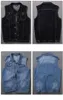 Idopy Classic Denim Vest Men Ärmlös Jean Jacket Västar Now-down Collar Waistcoat för män Stor och lång plus storlek M-8XL