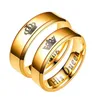 Mode Paar Ringe Ihr König und seine Königin Band Ringe Edelstahl Ehering für Frauen Männer Größe 5-12 Liebhaber Schmuck