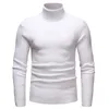 Winter warme mannen turtleneck trui mode solide gebreide slim fit pullovers mannelijke casual dubbele kraag truien heren pull homme1