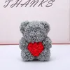 10 pezzi da 25 cm Bear of Roses with Heart Artificial Flowers Festival del matrimonio fai da te fai -da -te Decorazione per matrimoni a buon mercato Craft Miglior regalo per Christma Air1