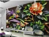 3D tapety kwiatowe i ptaki tapety tapa tła ściana 3D tło tło mural mural