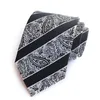 Męski krawat czarny krawat Paisley Business Business Striped o wysokiej gęstości krawatach kwiatowy Ascot for Men Stripes Szyjka Koszulka Accessorie265V